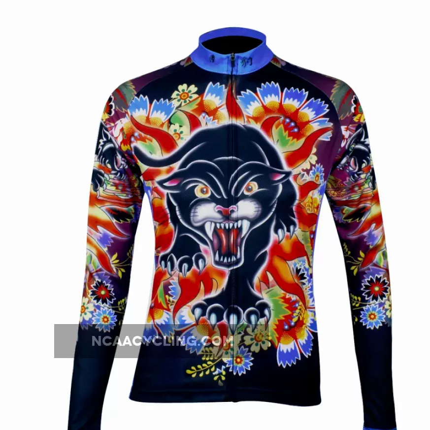 Black-panther walking Women's Short/Long-Sleeve Cycling Jersey and Black cat Jersey 118