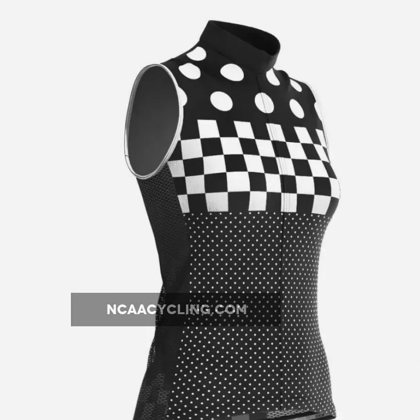 Women's Nina Polka Dot Checkered Sleeveless Cycling Jersey