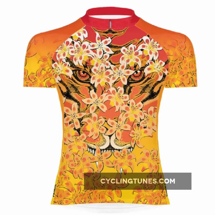 Primal Wear Tiger Lily Women's Sport Cut full zip short sleeve Cycling Jersey