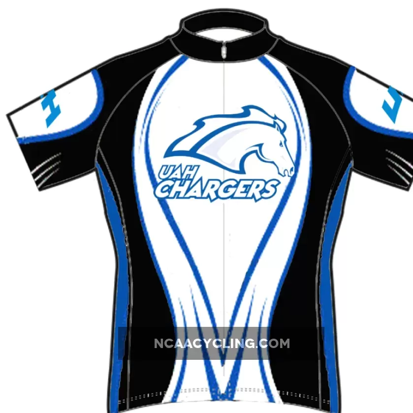 NCAA UAH Alabama Huntsville Chargers Short Sleeve Cycling Jerseys