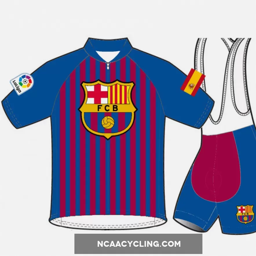 FC BARCELONA Short Sleeve Cycling Jerseys and (bib) shorts