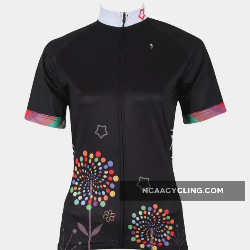 ILPALADINO Dandelion Black Cycling Jersey Bicycling Summer Pro Cycle Apparel Outdoor Sports Leisure Biking Shirts Breathable and Comfortable NO.212