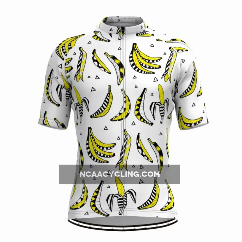 Men's Banana Print Cycling Jersey Brand New