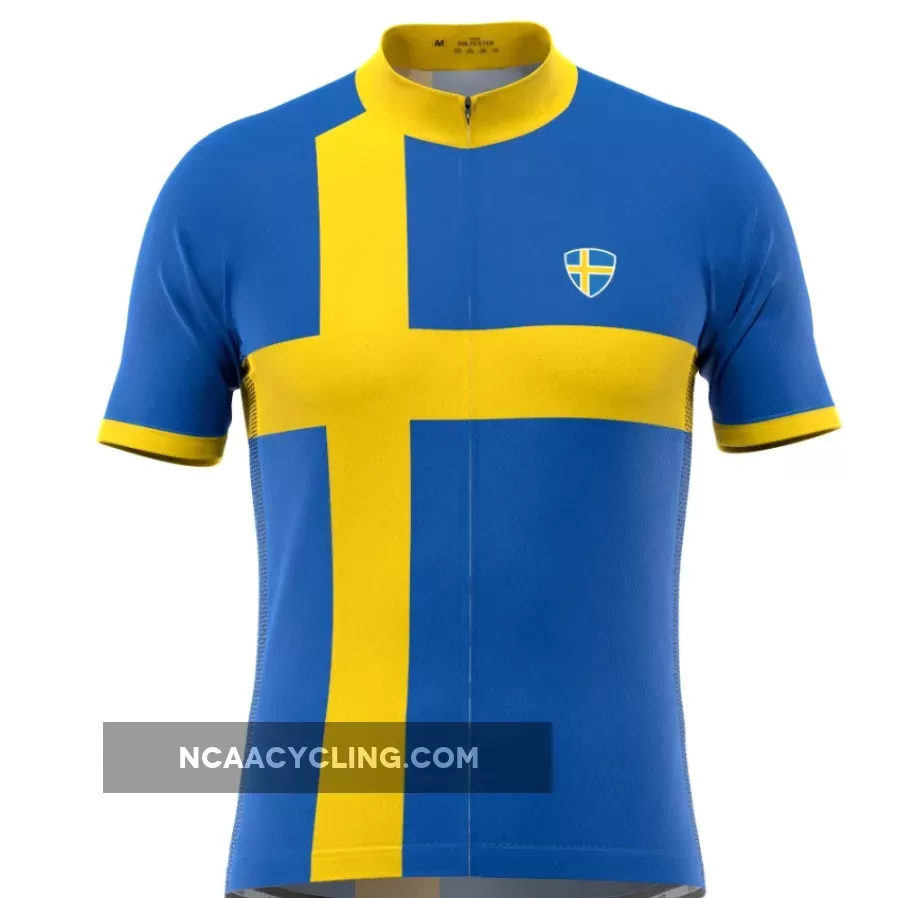 Men's Sweden Swedish Flag National Cycling Jersey Sweden Jersey