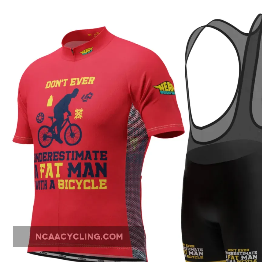 Men's Fat Man Bicycle Short Sleeve Cycling Kit, Bicycle Body Kit