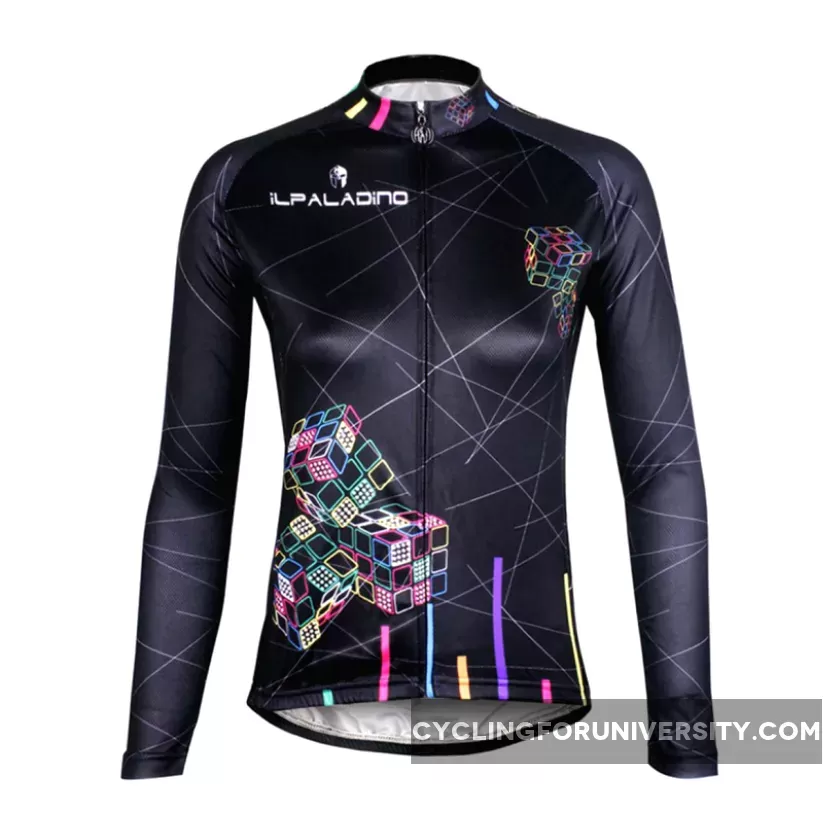 Black Woman's Cycling Jerseys Black embroidery Jerseys.712