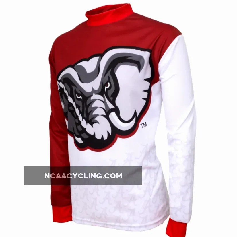 UA University of Alabama Crimson Tide MTB Long Sleeve Bike Cycling Jersey