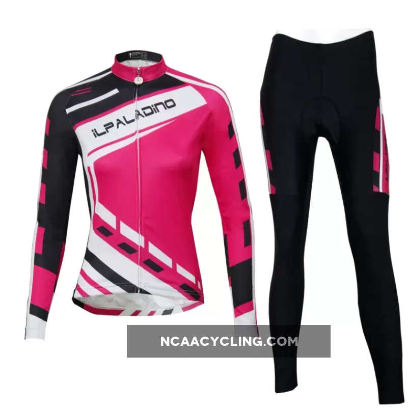 ILPALADINO Women’s Long Sleeves Cycling Clothing Suits with Tights Spring Autumn Pro Cycle Clothing Racing Apparel Outdoor Sports Leisure Biking NO.768
