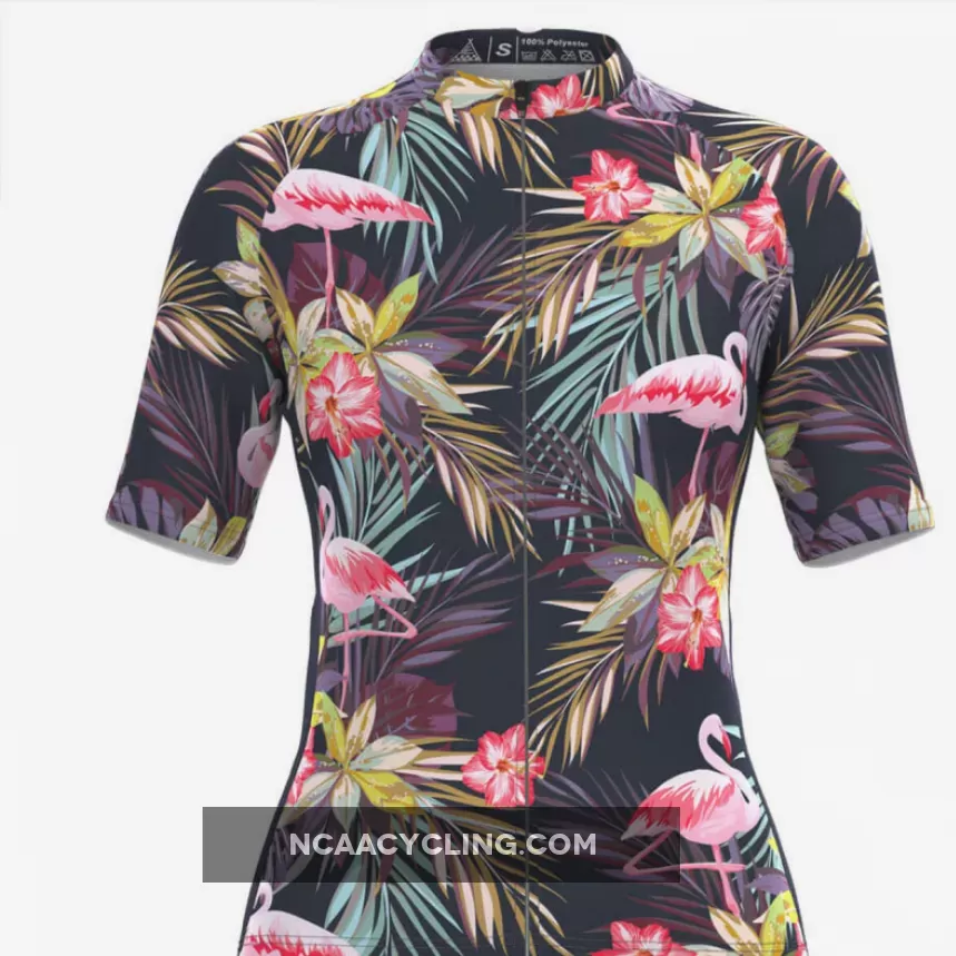 Women's Hawaiian Tropical & Floral Print Cycling Jersey
