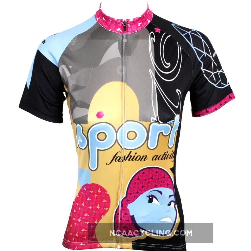 ILPALADINO Fasion Girl Cycling Jersey Bike Bicycling Summer Pro Cycle Clothing Racing Apparel Outdoor Sports Leisure Biking Shirts Breathable and Comfortable NO.533