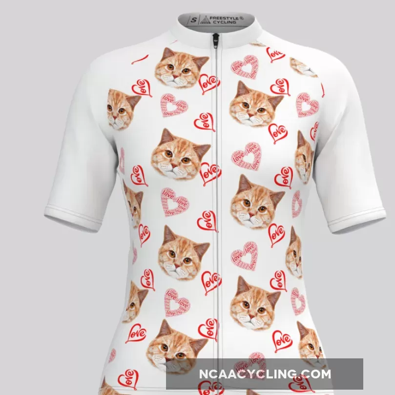 Custom Cat Face V4 Women's Jersey-White To Buy