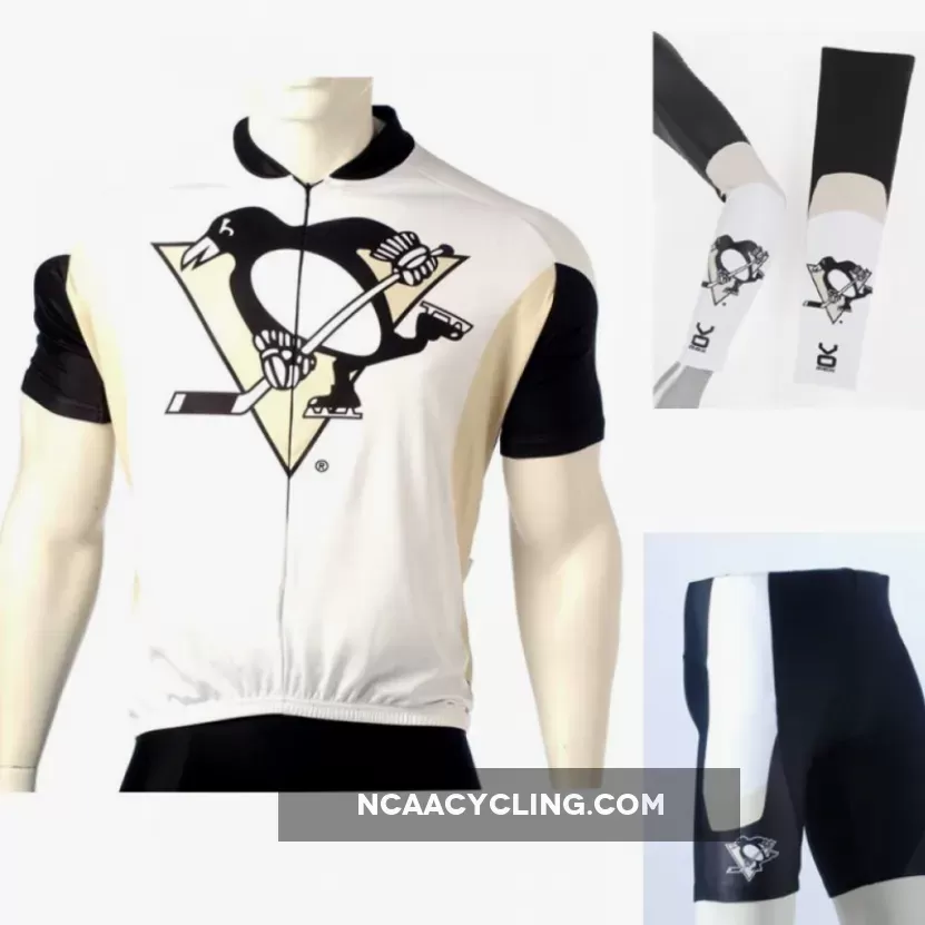NHL Pittsburgh Penguins Cycling Jerseys Bib Shorts Arm Warmers