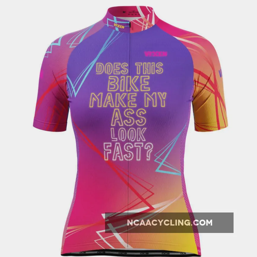 Vixen Women's Fast Ass Short Sleeve Cycling Jersey Female Vixen