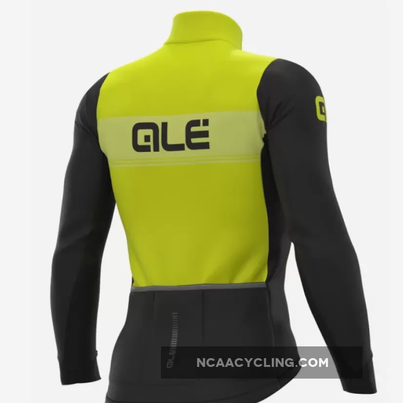 ALE' Fondo Solid Yellow Long Sleeve Jersey,