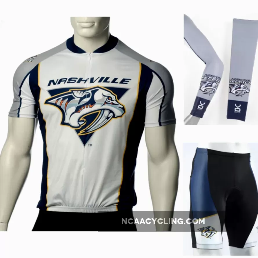 NHL Nashville Predators Cycling Jerseys Bib Shorts Arm Warmers