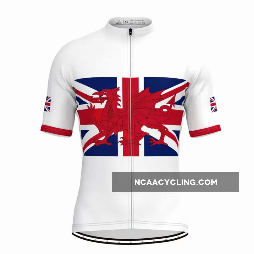 UK Union Jack Flag Men's Cycling Jersey White Restock
