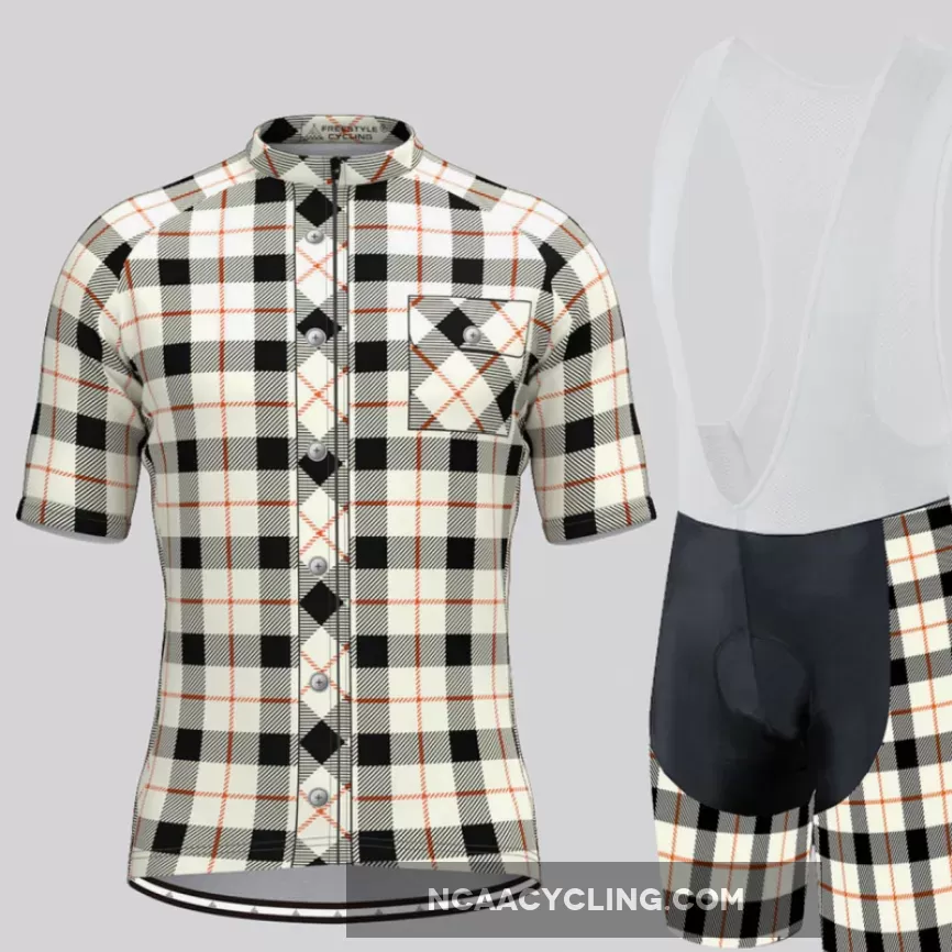 Plaid Checkered Shirt V3 Men's Cycling Kit White For Sale