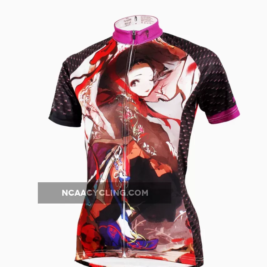 ACG Animation Game Character Girl with Hat Woman's Short-Sleeve Cycling Jersey Summer NO.582