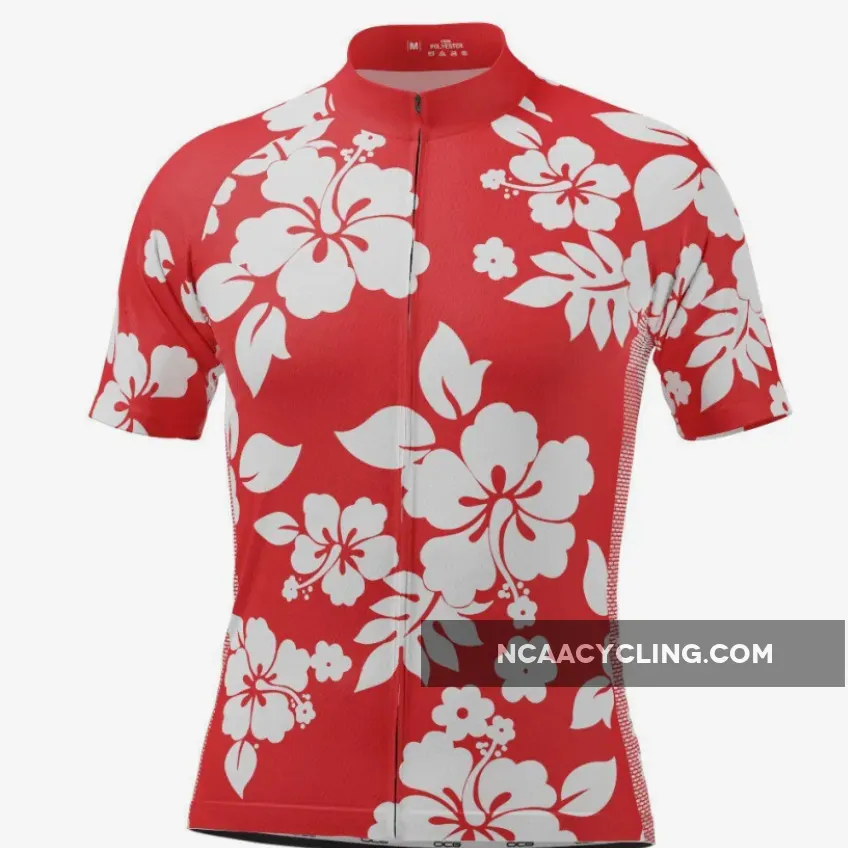 Men's Hawaiian Shirt Aloha Floral Cycling Jersey Hawaii Cycling Jersey