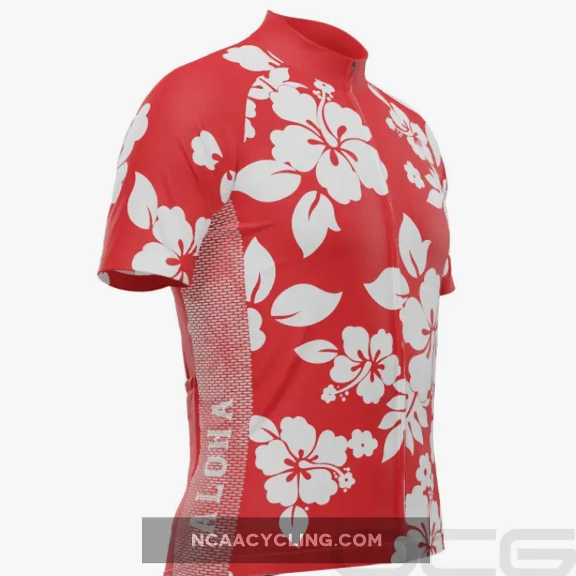 Men's Hawaiian Shirt Aloha Floral Cycling Jersey Hawaii Cycling Jersey