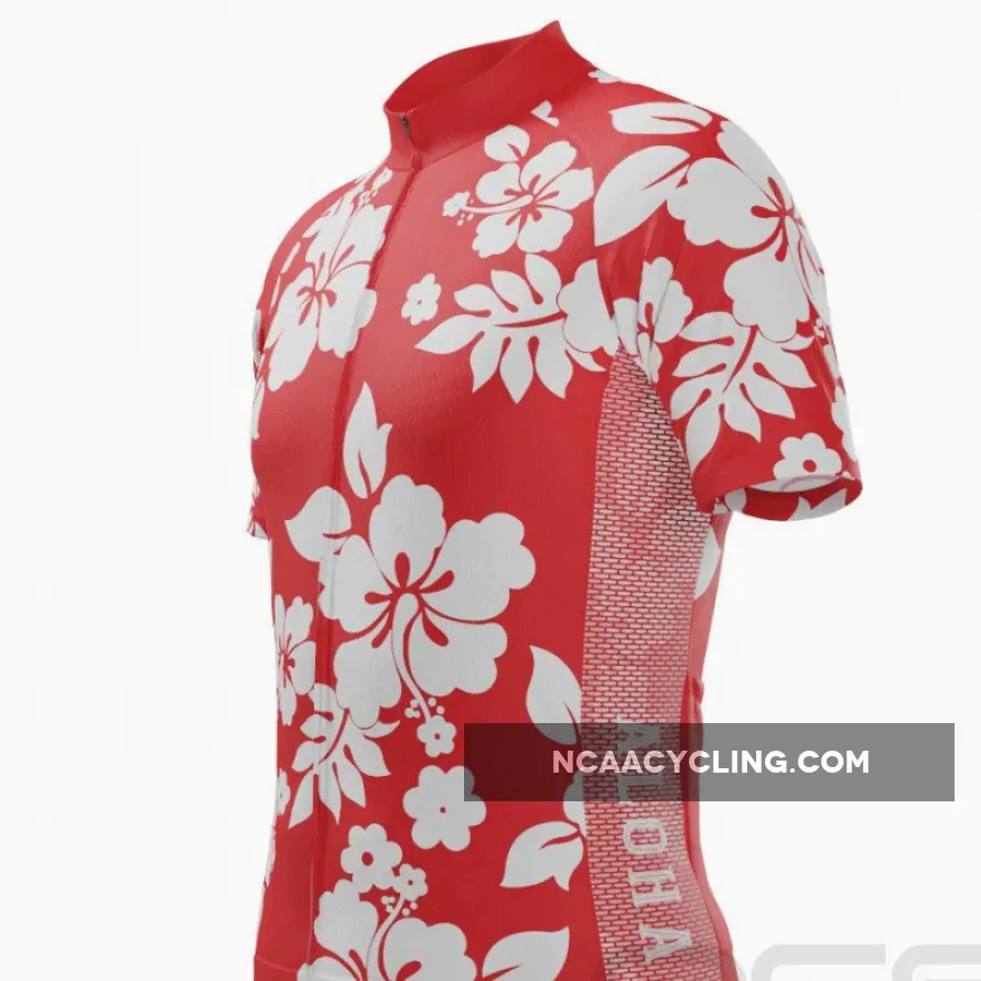 Men's Hawaiian Shirt Aloha Floral Cycling Jersey Hawaii Cycling Jersey