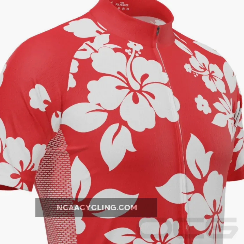 Men's Hawaiian Shirt Aloha Floral Cycling Jersey Hawaii Cycling Jersey