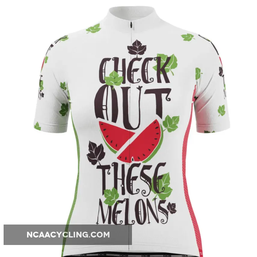 Women's Check Out These Melons Short Sleeve Cycling Jersey / Women Melons
