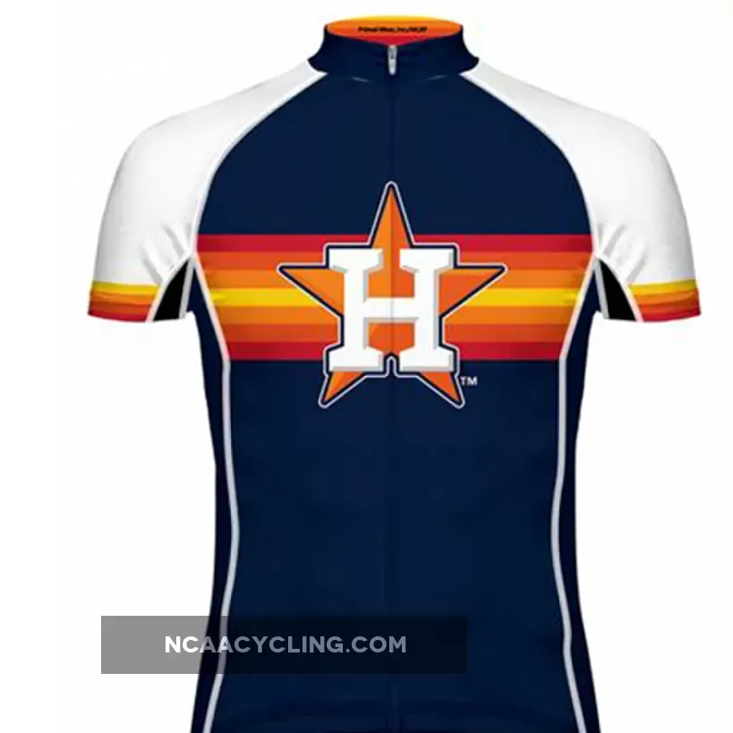 MLB Houston Astros Short Sleeve Cycling Jerseys