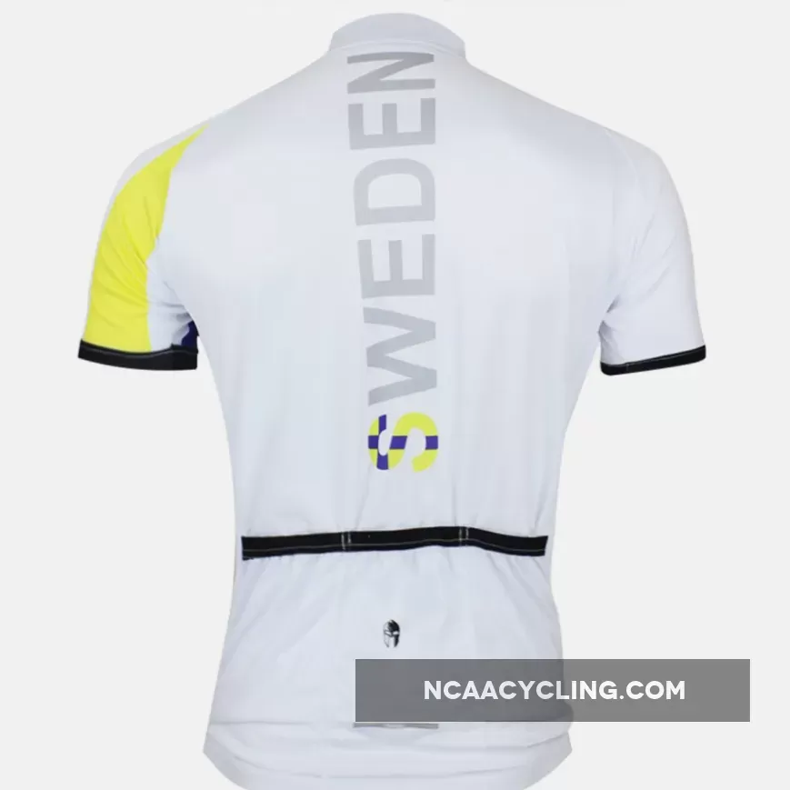 ILPALADINO Sweden MTB Cycling Jersey for Men Cycling Short Sleeve for Summer White Road Bike Shirt Quick Dry Apparel Outdoor Sports Gear Leisure Biking T-shirt Riding Clothes NO.57