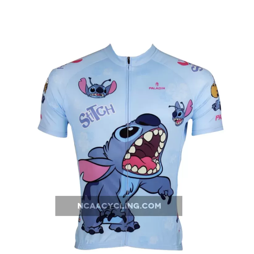 Ilpaladino Stitch Man's Spring Summer Sportswear Short/long-sleeve Cycling Jersey Bicycling Pro Cycle Clothing Racing Apparel Outdoor Sports Leisure Biking T-shirt Lilo & Stitch Cartoon World NO.98