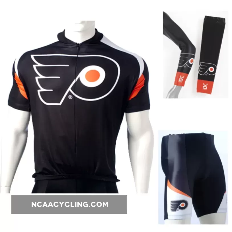 NHL Philadelphia Flyers Cycling Jerseys Bib Shorts Arm Warmers