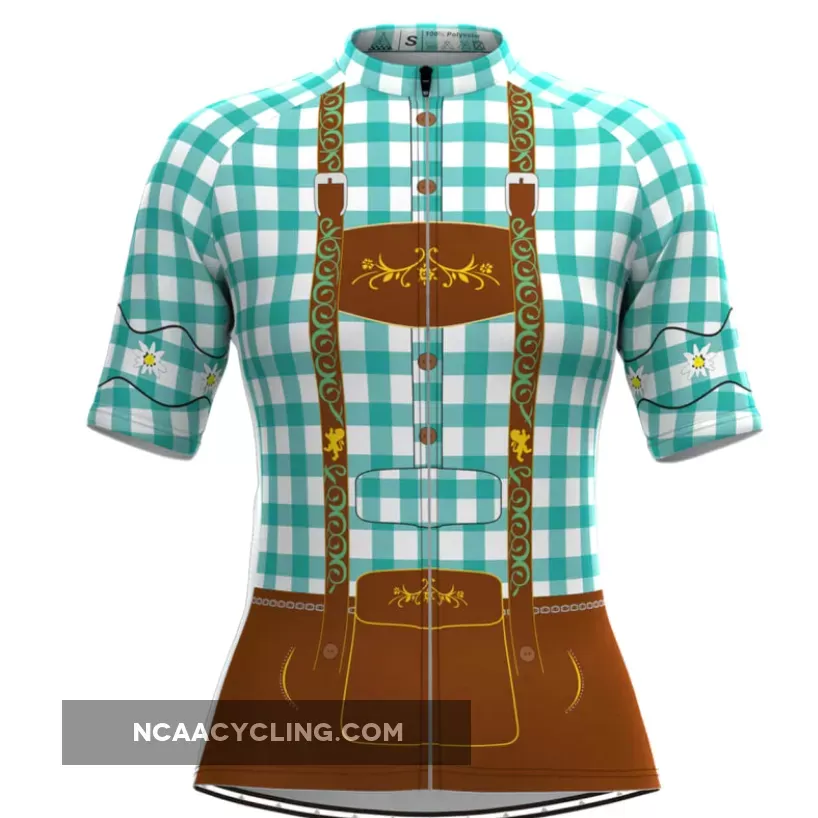 Women's Tirolese Cycling Jersey Blue-Green For Sale