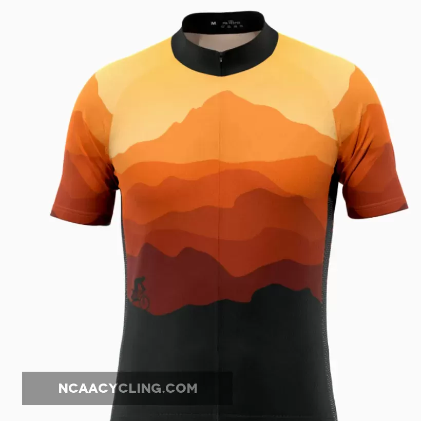 Men's Ride Free Sunset Short Sleeve Cycling Jersey For Sale
