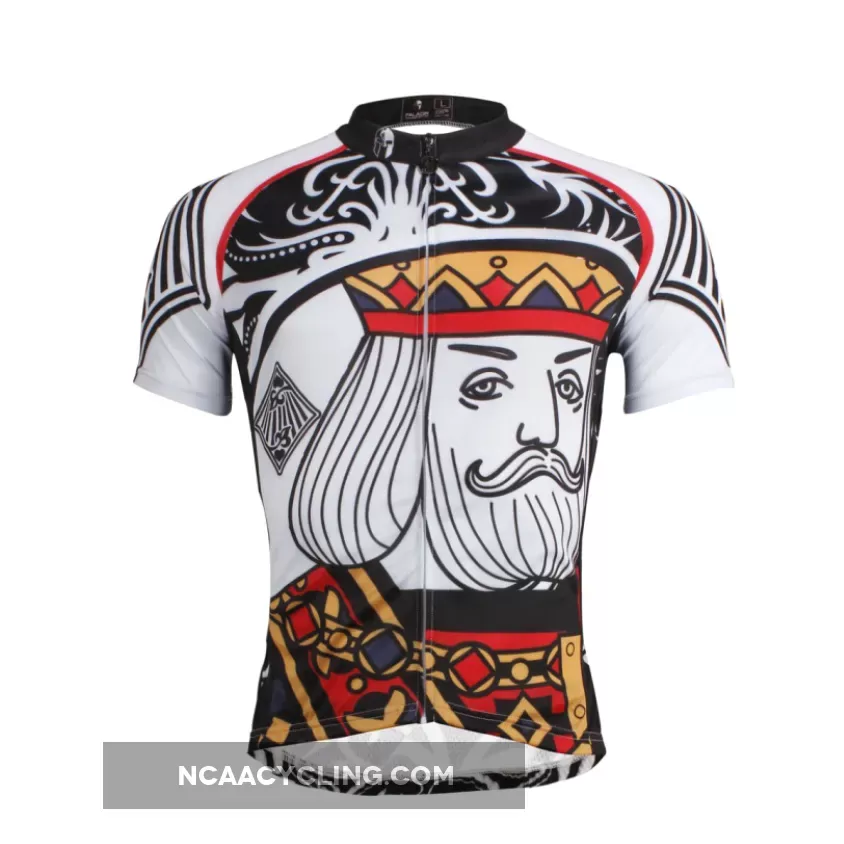 ILPALADINO Poker Face Playing Card Diamonds King Men's Cycling Apparel Road Riding Bicycling Bike Shirt Breathable and Quick Dry Cycling Sports Wear for Summer Face Cards Court Cards NO.638