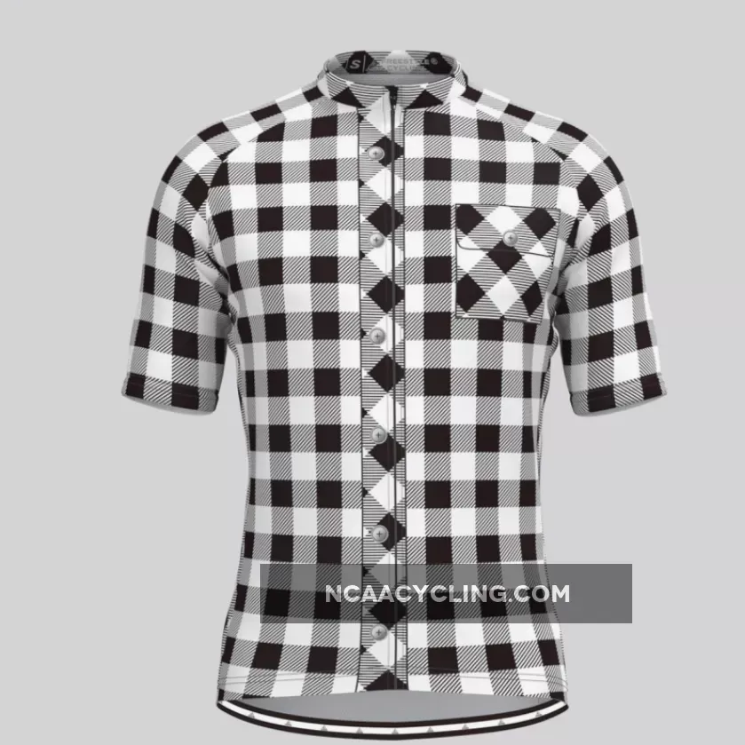 Plaid Checkered Shirt V2 Men's Cycling Jersey White Restock