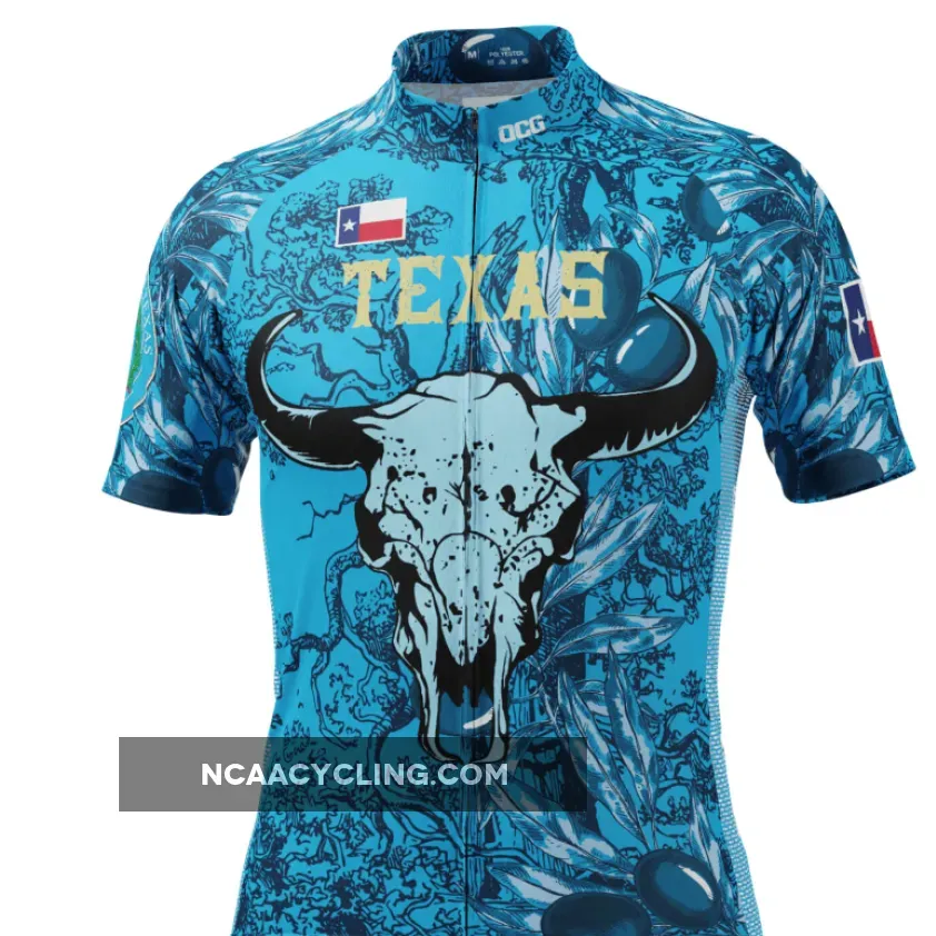 Men's Texas Longhorn Short Sleeve Cycling Jersey / Texas Longhorn Jersey