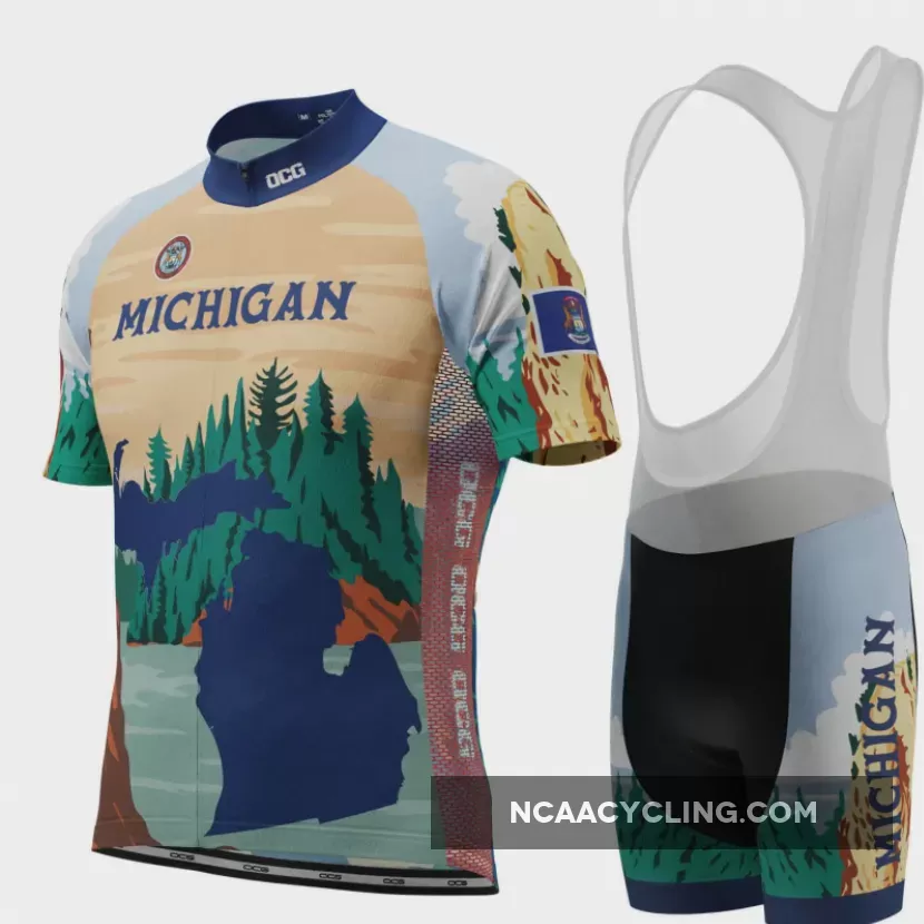Men's Michigan Home is Where The Hand Is Short Sleeve Cycling Kit