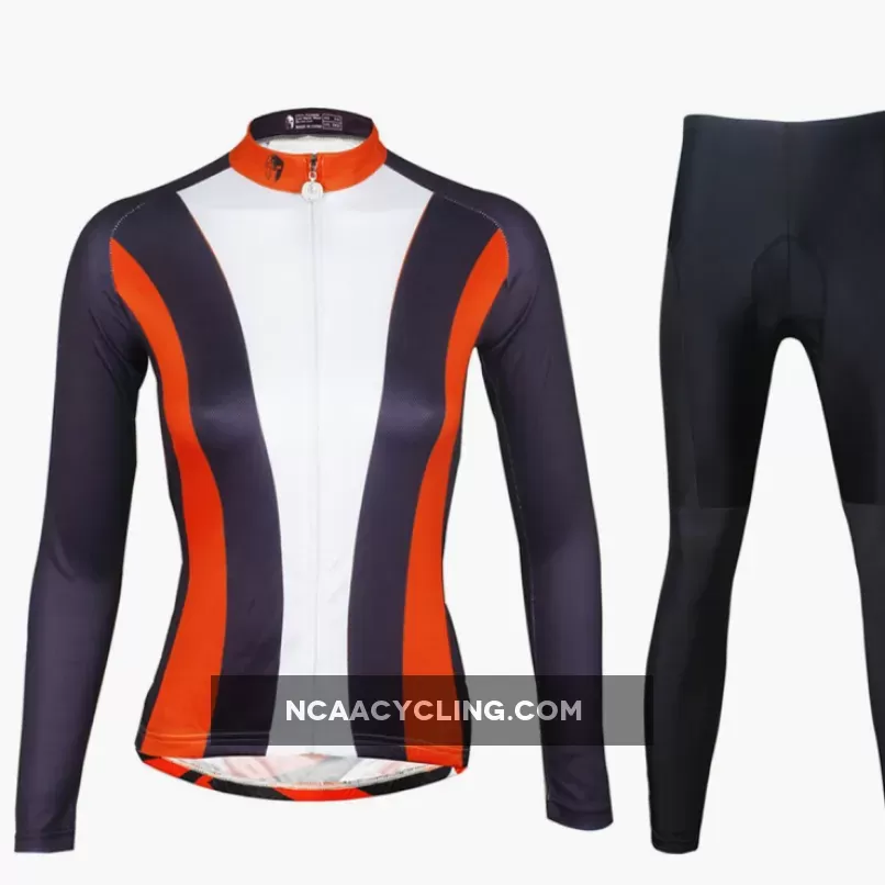 Ilpaladino Red-collar Women's Long-Sleeve Cycling Jersey/Suit Biking Shirts Breathable Spring Autumn Exercise Bicycling Pro Cycle Clothing Racing Apparel Outdoor Sports Leisure Biking Sport Clothes NO.736