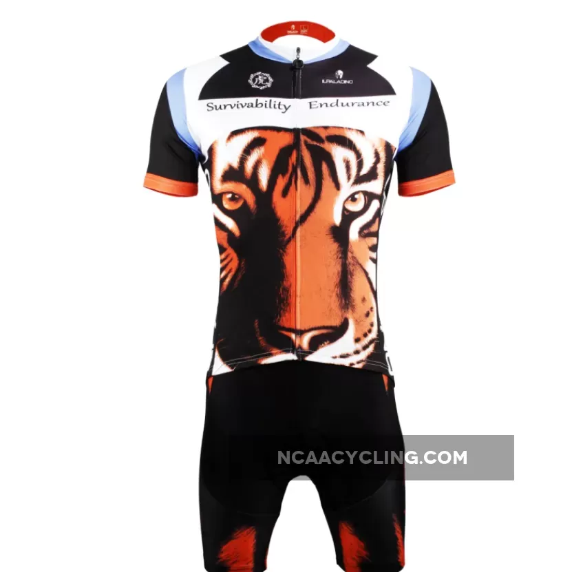 Tiger Men's Sportswear Quick-dry Stylish Short-sleeve Cycling Jersey/suit Breathable Apparel Outdoor Sports Gear Leisure Biking T-shirt Bike Shirt NO.623