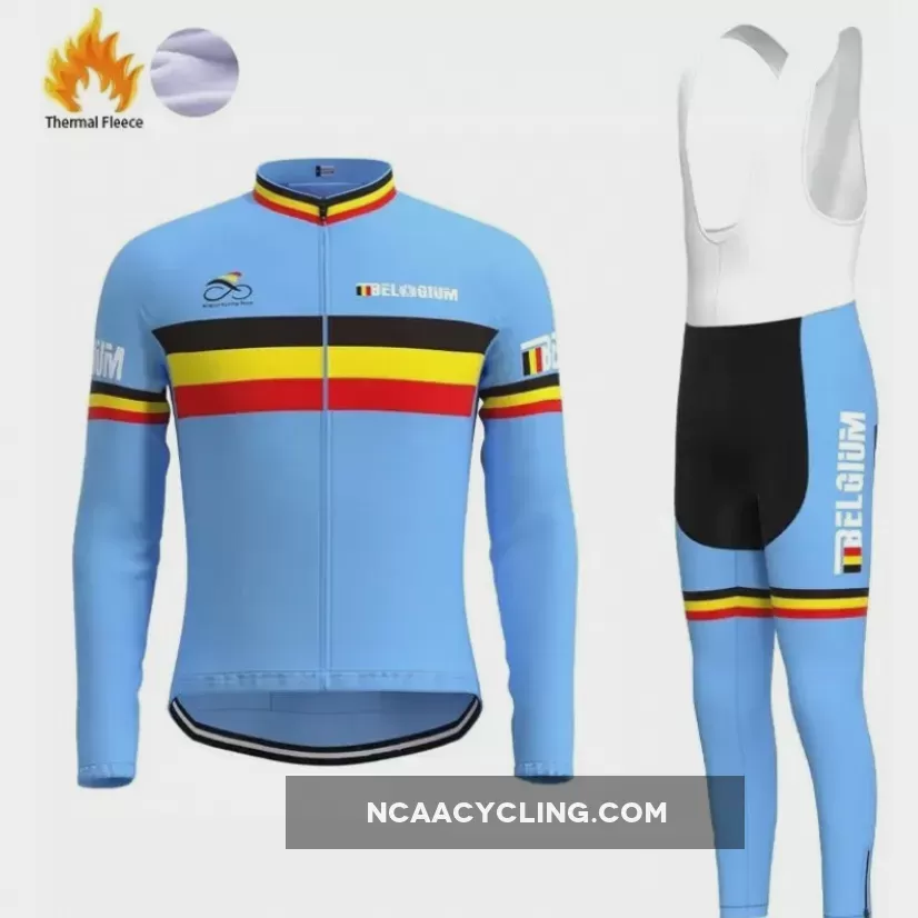 Belgium Team Thermal Fleece Winter Cycling Set To Buy