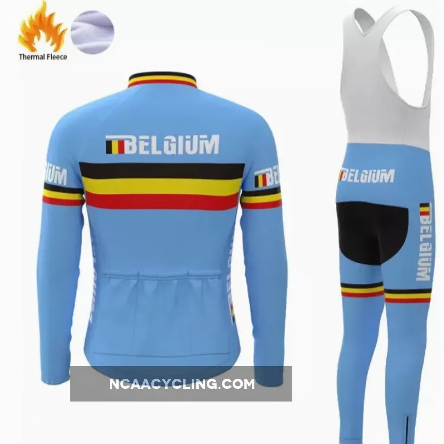 Belgium Team Thermal Fleece Winter Cycling Set To Buy