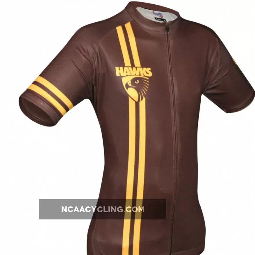 AFL Hawthorn Hawks Mountain and road bike Short Sleeve Cycling Jerseys