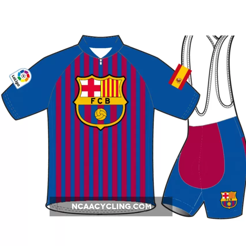 FC BARCELONA Short Sleeve Cycling Jerseys and (bib) shorts