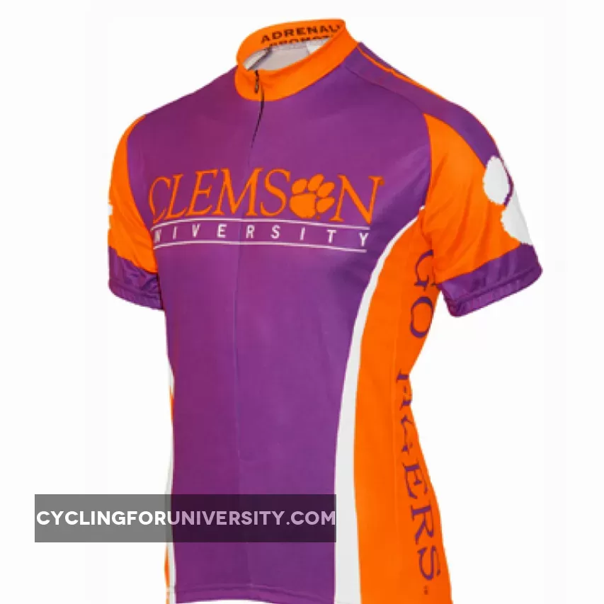 NCAA Clemson University Tigers Short Sleeve Cycling Jerseys