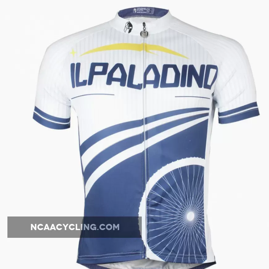 ILPALADINO Men's Mountain Bike Cycling Clothes Bike Cycling Jersey Blue and White Outdoor Bike Shirt for Summer NO.782