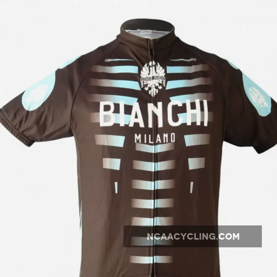 BIANCHI BLACK/GREEN Cycling Jersey Short Sleeve Brand New