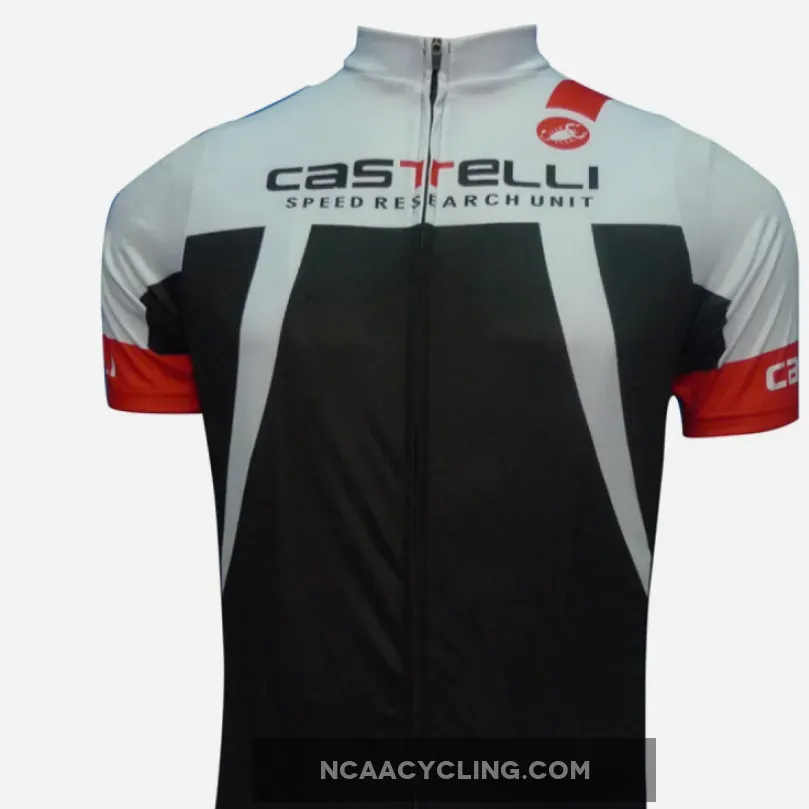 New CASTELLI RED-Black Cycling short sleeve jersey