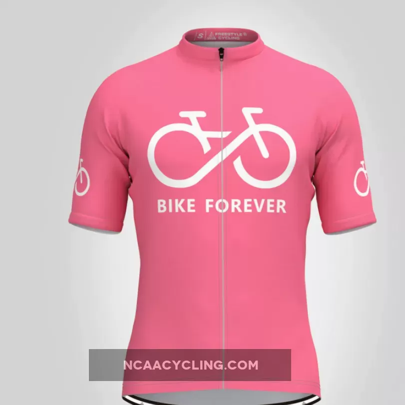 Bike Forever Men's Cycling Jersey-Pink Online