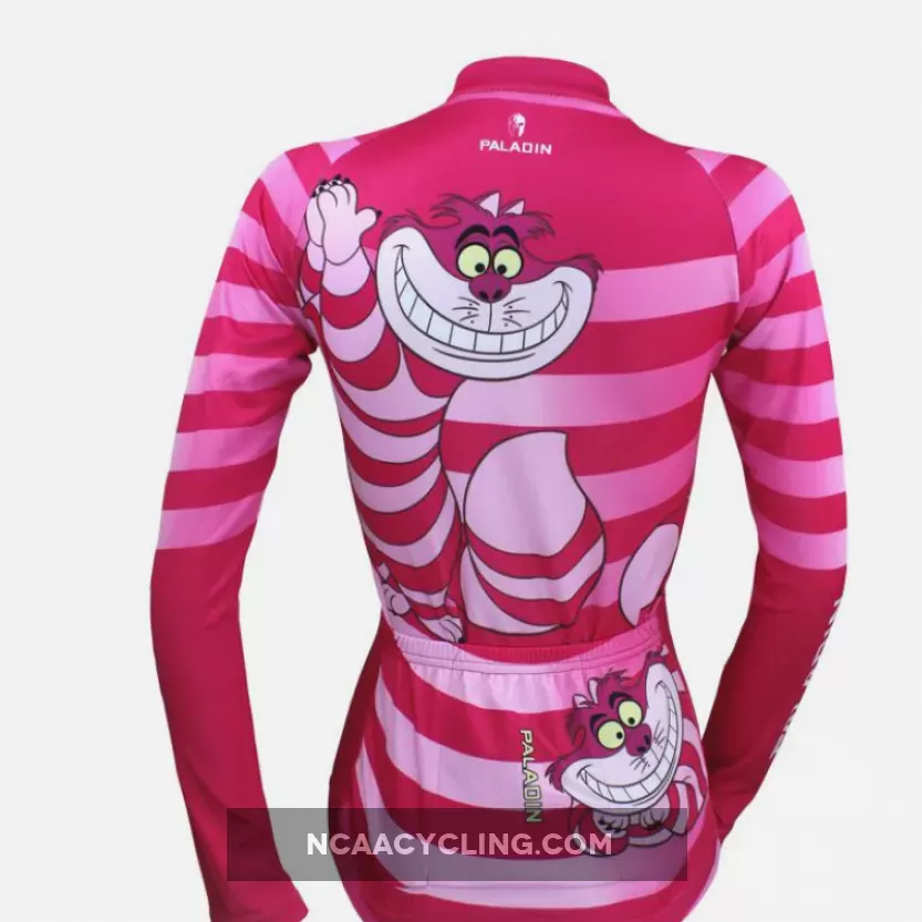 June Special Offer-Big Mouth Cat Grinning Women's Long/Short-sleeve Cycling Jersey Summer Spring Autumn Pro Cycle Clothing Racing Apparel Outdoor Sports Leisure Biking shirt Cartoon World Pink No.100
