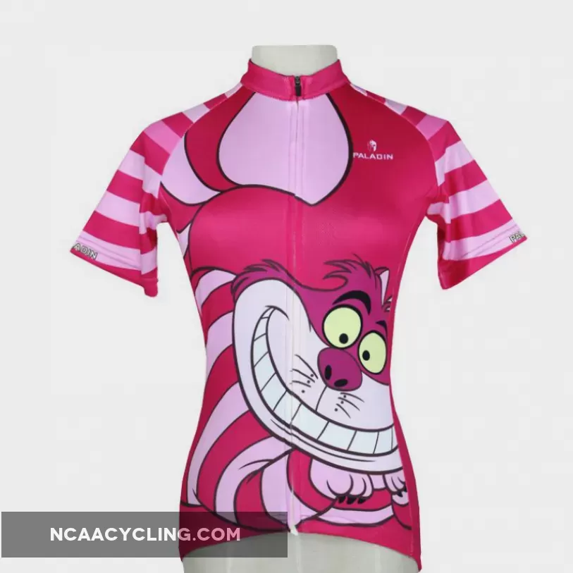 June Special Offer-Big Mouth Cat Grinning Women's Long/Short-sleeve Cycling Jersey Summer Spring Autumn Pro Cycle Clothing Racing Apparel Outdoor Sports Leisure Biking shirt Cartoon World Pink No.100